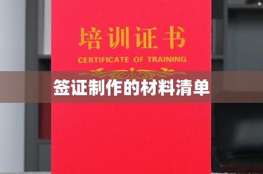 盐山签证制作的材料清单