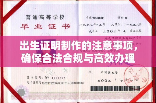 盐山出生证明制作的注意事项，确保合法合规与高效办理
